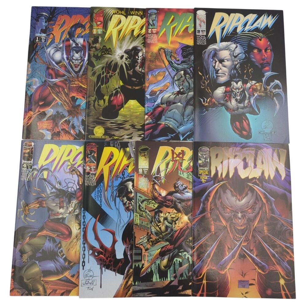 Ripclaw Comic Lot of 8 Issues #1-6, #1 & Special Image Comics Modern Age